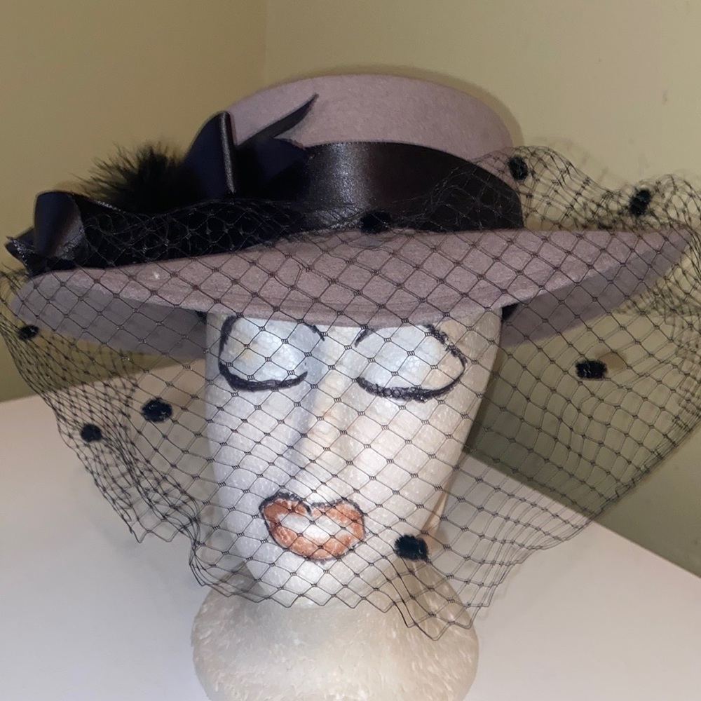 NWT Grey Wool Church Dress Hat by ERNIE